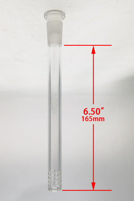TAG 18/14MM Open End Multiplying Rod Downstem 6.5" for Bongs, Clear Quartz Side View