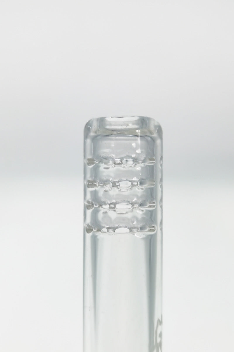 TAG 32 Slit Multiplying Rod Downstem for Bongs, 18mm to 14mm, Close-up View