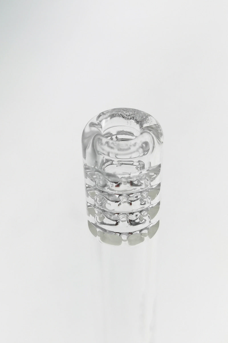 TAG 32 Slit Multiplying Rod Downstem for Bongs, 18mm to 14mm, Front View on White