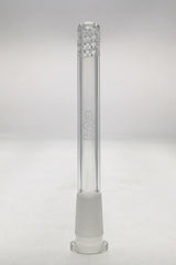 TAG 18/14MM quartz downstem with 32 slits for bongs, front view on white background