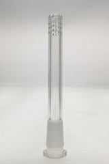 TAG 18/14MM Open End Downstem with 32 Slit Multiplying Rod for Bongs, Front View on White