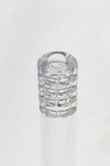 TAG 18/14MM Open End Downstem with 32 Slits for Bongs, Front View on White Background