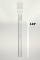 TAG 6-inch Clear Open End Downstem with 32 Slits for Bongs - Front View