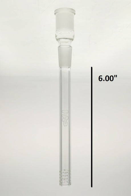 TAG 6-inch Clear Open End Downstem with 32 Slits for Bongs - Front View