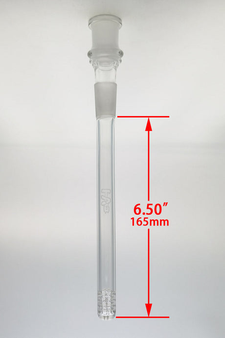 TAG 6.50" Clear Open End Downstem with 32 Slit Multiplying Rod - Front View