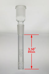 TAG 18/18MM Open End Downstem with 32 Slit Multiplying Rod, Front View, 3.50" Length