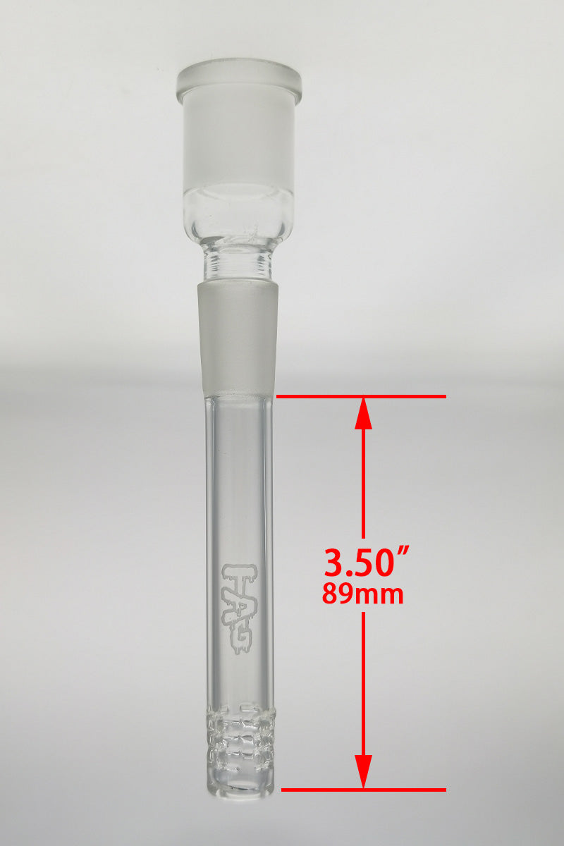 TAG 18/18MM Open End Downstem with 32 Slit Multiplying Rod, Front View, 3.50" Length