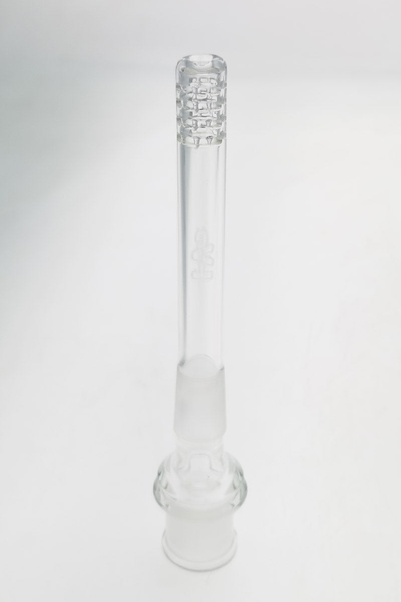 TAG 32 Slit Multiplying Rod Downstem for Bongs, 18/18MM Joint Size, Front View on White