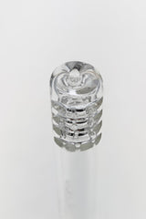 TAG 18/18MM Open End Downstem with 32 Slits Top View on Seamless White Background