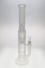 TAG 19" Double Showerhead Bong with Helical Dome Guard, Rasta Color, 7mm Thick Quartz