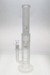 TAG 19" Rasta Double Showerhead Bong with Helical Dome Guard, 18MM Female Joint, Front View