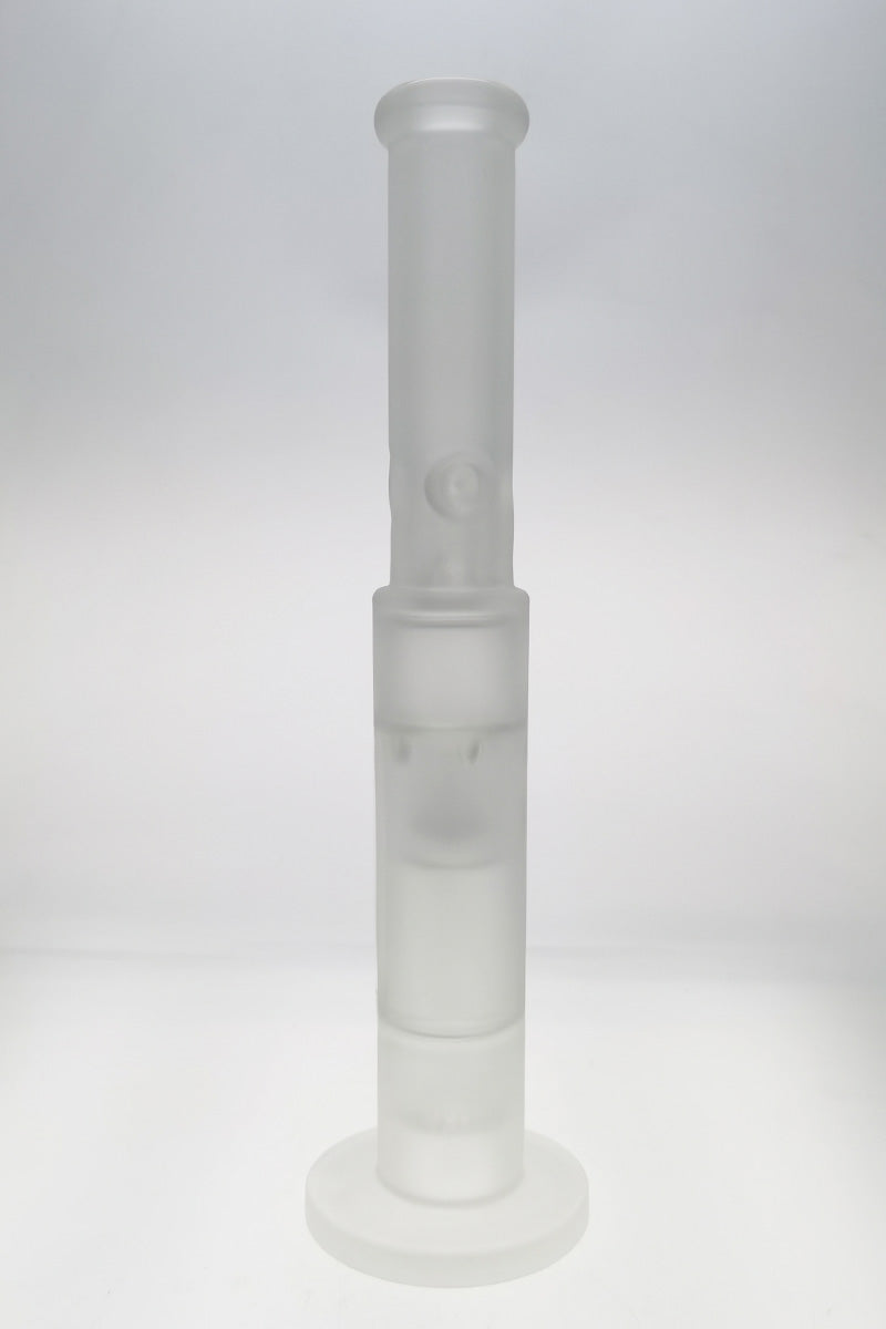 TAG 19" Double Showerhead Bong with Helical Dome, Rasta Color, 7mm Thick Quartz