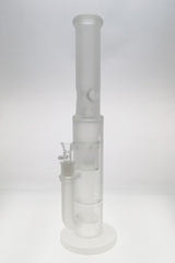 TAG 19" Straight Bong with Double Showerhead Percolator and Helical Dome Guard, Rasta Design, Front View