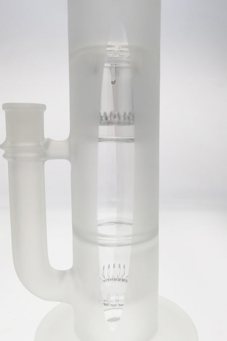 TAG 19" Double Showerhead Bong with Helical Dome, Rasta Color Accents, 7mm Thickness