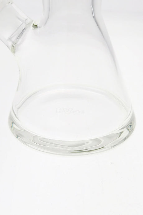 Close-up of TAG 19" Beaker Bong base with Rasta 16-Arm Tree Percolator and sturdy 7mm thickness