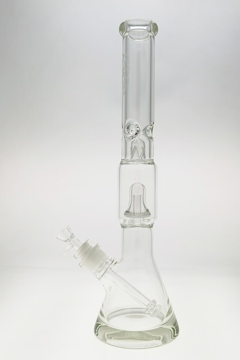 TAG 19" Beaker Bong with Fixed Super Slit Bellow UFO Percolator, 50x7MM, Front View