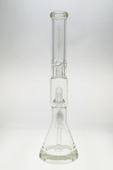 TAG 19" Beaker Bong with UFO Percolator, 50x7MM thick glass, front view on white background