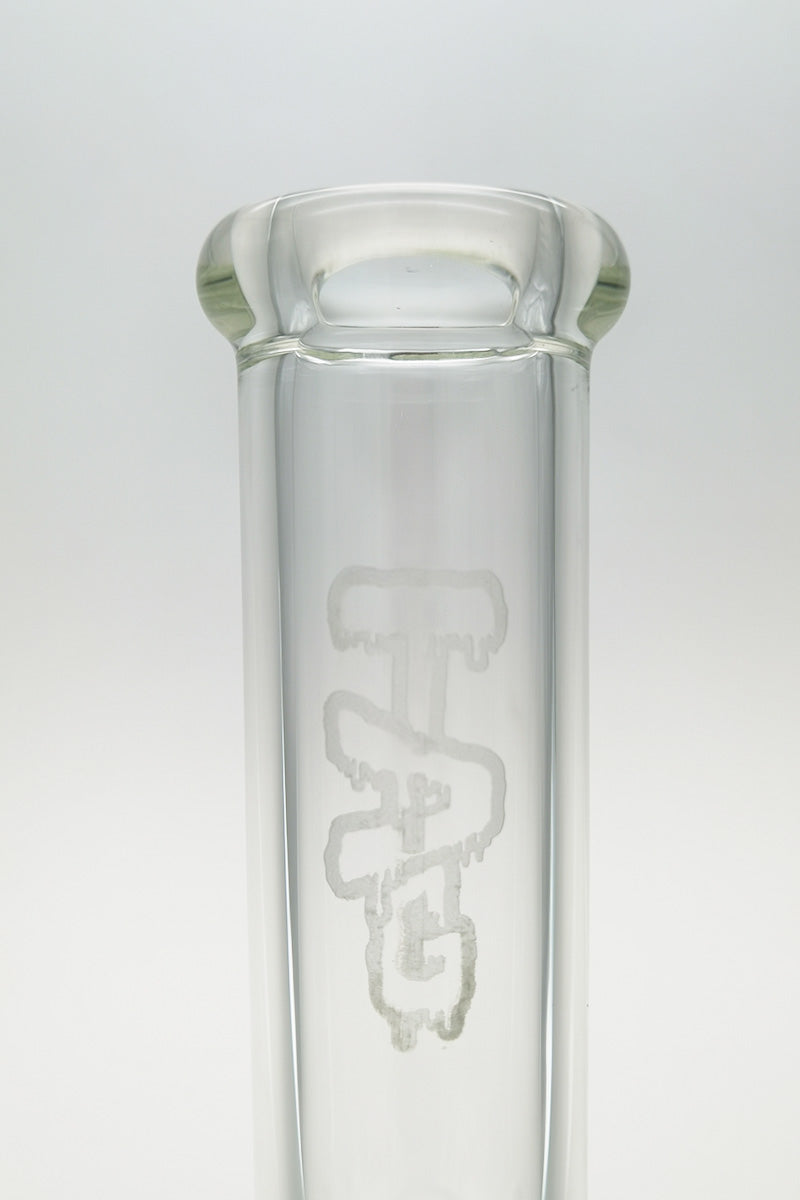 Close-up of TAG 19" Beaker with Super Slit Bellow UFO Percolator and Thick 7mm Glass