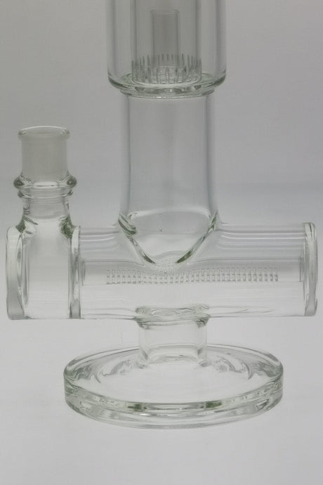 TAG 19" Inline to Fixed Showerhead Bong with Tie-Dye Accents, Thick 7mm Glass, Front View