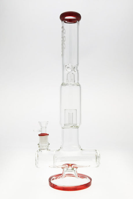 TAG 19" Inline to Fixed Showerhead Bong with Tie Dye Accents, Front View