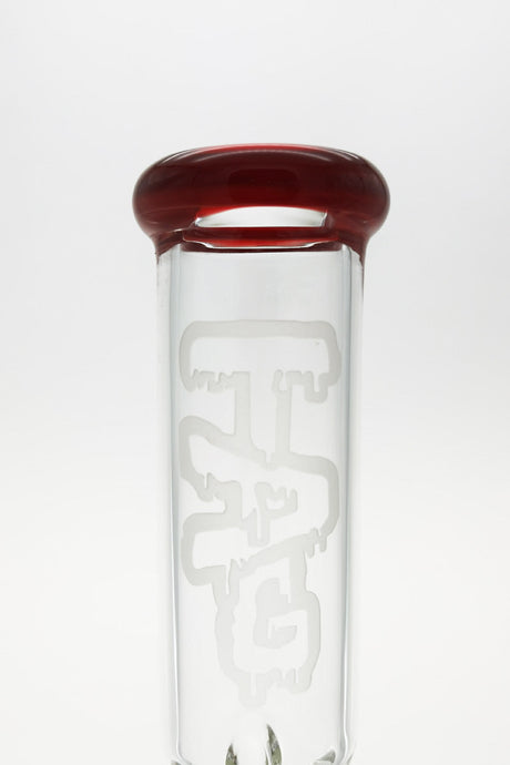 TAG 19" Bong with Inline to Showerhead Percolator, Tie Dye, 7mm Thick - Front View