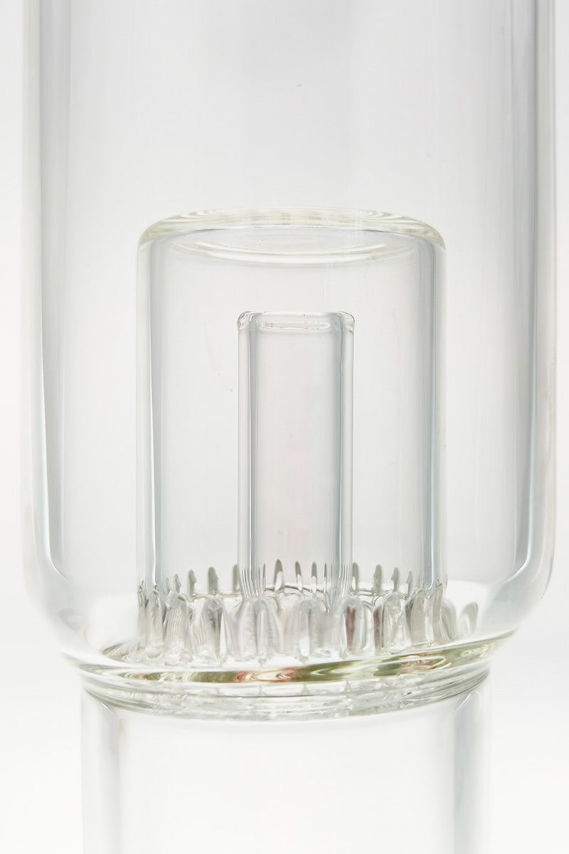 Close-up of TAG 19" Bong with Inline to Fixed Showerhead Percolator, 50x7MM thick glass