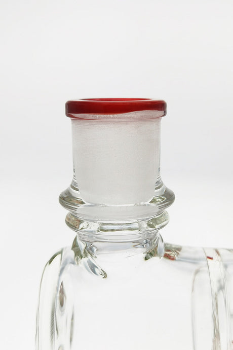 Close-up of TAG 19" Bong with Inline to Showerhead Percolator, 18MM Female Joint in Tie Dye