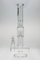 TAG 19" Inline to Super Slit Fixed Showerhead Bong, 50x7MM with 18MM Female Joint, Front View