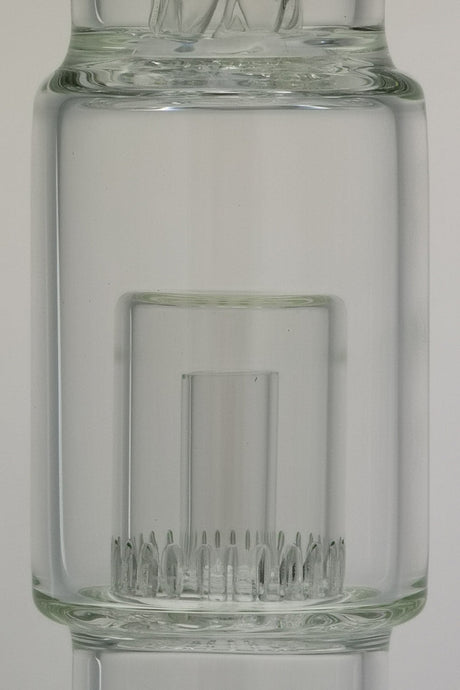 TAG 19" Bong with Inline to Fixed Showerhead Percolator, 50x7MM Quartz, Tie Dye Color, Front View