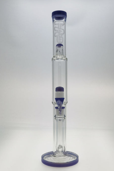 TAG 19" Super Slit Inline to 12 Arm Tree Bong Front View with 18MM Female Joint