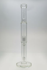 Thick Ass Glass 19" Super Slit Inline to 12 Arm Tree Bong, 44x4MM, 18MM Female, Front View