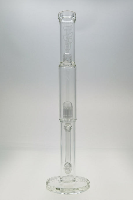 Thick Ass Glass 19" Super Slit Inline to 12 Arm Tree Bong, 44x4MM, 18MM Female, Front View