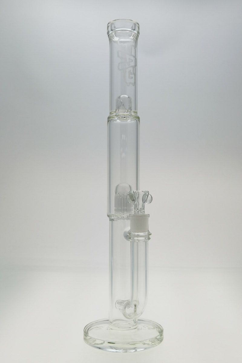 TAG 19" Bong with Super Slit Inline and 12 Arm Tree Percolator, 18MM Female Joint, Front View