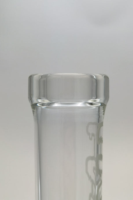 Close-up of TAG 19" Bong's 18MM Female Joint - Thick Ass Glass with Inline Percolator