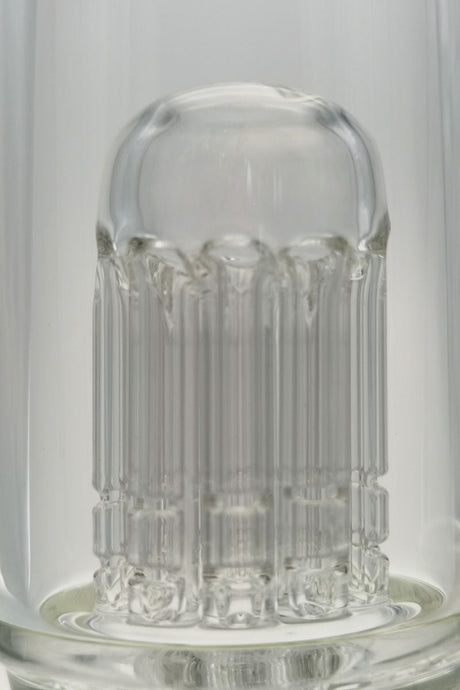 Close-up of TAG 19" Inline to Tree Percolator Bong, 44x4MM thick glass, 18MM female joint