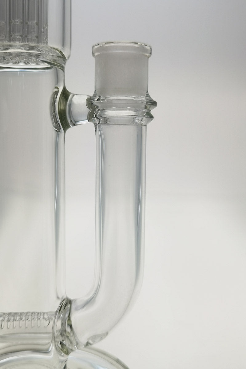 Close-up of TAG 19" Bong with Inline Percolator and 12 Arm Tree, 18MM Female Joint, 4mm Thick