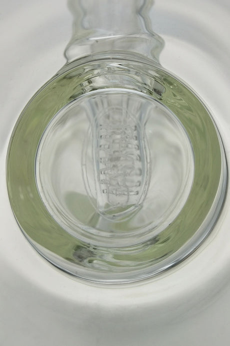 Close-up of TAG 19" Bong with Inline Percolator and Tree Arm, 4mm Thick Glass, 18MM Female Joint