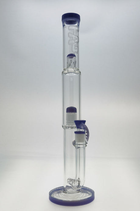 TAG 19" Super Slit Inline to 12 Arm Tree Bong, 44x4MM, Front View on White