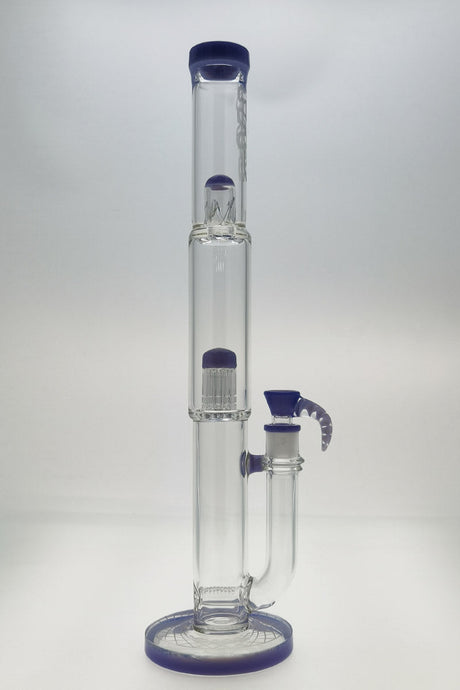 TAG 19" Bong with Inline and 12 Arm Tree Percolators, 4mm Thick Glass, Front View