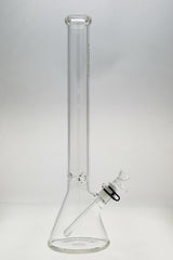 Thick Ass Glass 20" Beaker Bong with 5mm Thickness and Wavy Sandblasted Logo, Front View