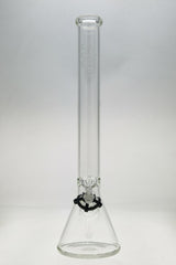 TAG 20" Clear Beaker Bong with Wavy Sandblasted Logo and 5mm Thickness - Front View