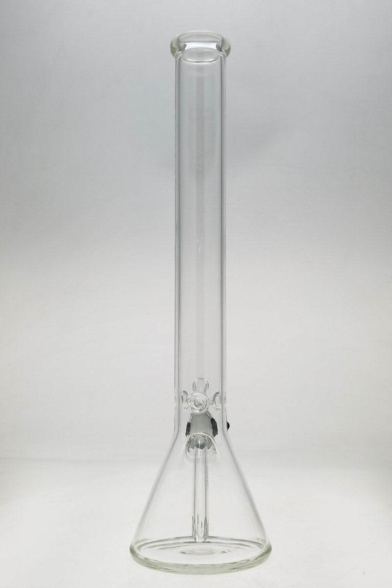 TAG 20" Clear Beaker Bong 50x5MM with Wavy Sandblasted Logo and 18/14MM Downstem