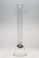 Thick Ass Glass 20" Beaker Bong Front View, 5mm Thick with Sandblasted Logo for Dry Herbs