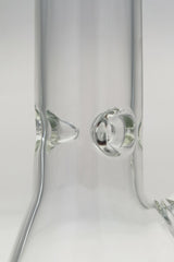 Close-up of TAG 20" Beaker Base with 18/14MM Downstem and Wavy Sandblasted Logo