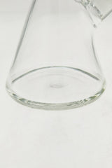 Close-up of TAG 20" Beaker Base with Wavy Sandblasted Logo, 5mm Thick Borosilicate Glass