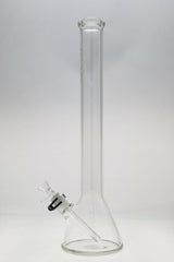 TAG 20" Beaker Bong with 5mm Thickness and Wavy Sandblasted Logo, Clear Borosilicate Glass, Front View