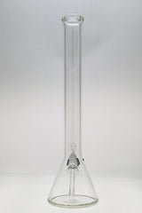 TAG 20" Beaker Bong with 5mm Thick Borosilicate Glass and Wavy Sandblasted Logo, Front View