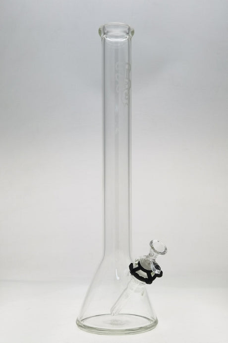 TAG 20" Beaker Bong 50x5MM with 18/14MM Downstem, Wavy Sandblasted Logo, Front View
