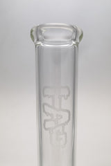TAG 20" Beaker Bong with 5mm thickness, 18/14MM downstem, and wavy sandblasted logo - Clear