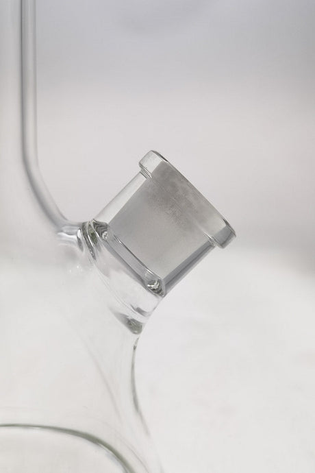 Close-up of TAG 20" Beaker Bong with 18/14MM Downstem and Wavy Sandblasted Logo